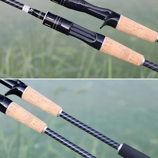 70.9" Wood Handle Carbon Lure Rod | M-Power | 2-Piece | All-Waters
