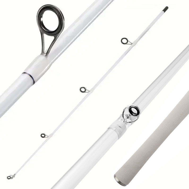 White Fiberglass Fishing Rod - 180cm (70.9in) | Durable & Ergonomic | Lure/Casting