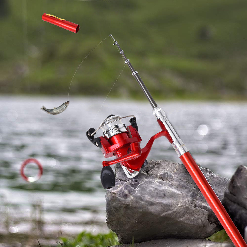 2-Pack Pocket-Sized Fishing Rod & Reel Combos | 26cm Pen-Style | Multi-Environment