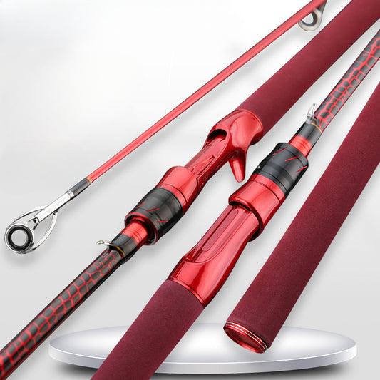 70.9" Carbon Fiber Fishing Rod | Ultralight | 2-Piece | Dual Water | EVA Grip + Ceramic Guides
